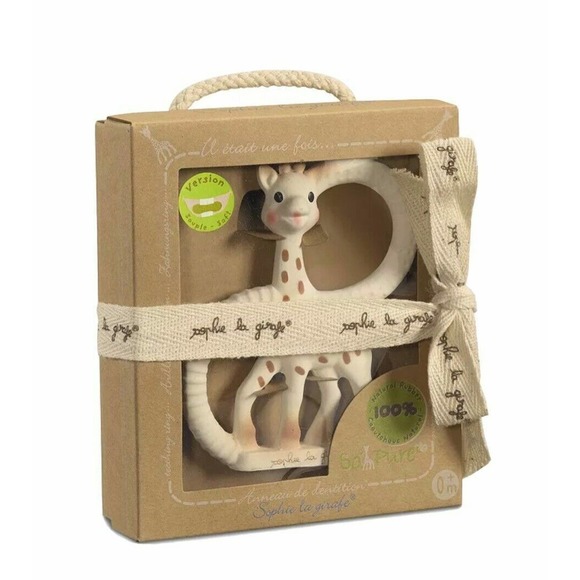 Sophie La Girafe So Pure Collection Natural Rubber Baby Teething Ring BPA Free - Picture 1 of 3